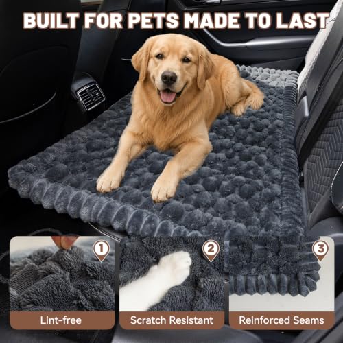 Dog Car Seat Waterproof Bed Cover Back Seat Grey 23.6”x51” (Grey / 23.6”x51”)