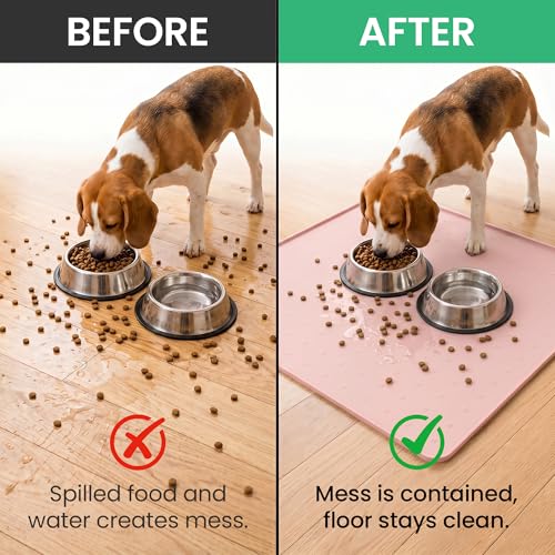 Silicone Pet Feeding Mat (pink / 26*26)