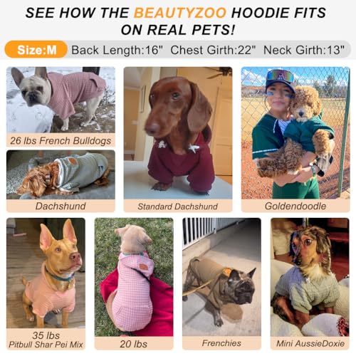 Dog Hoodies Sweater for Medium Dogs (Army Green / M (Back: 16",Chest: 22", Neck: 13"))