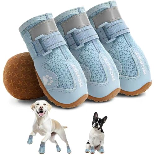 Dog Boots Dog Shoes for Large Dogs (Blue / Width 2.16 in)