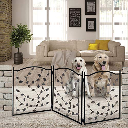 Products TT Leaf Design Metal Pet Gate