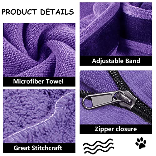 Premium Microfiber Dog Drying Bag (XX-Large / Purple)