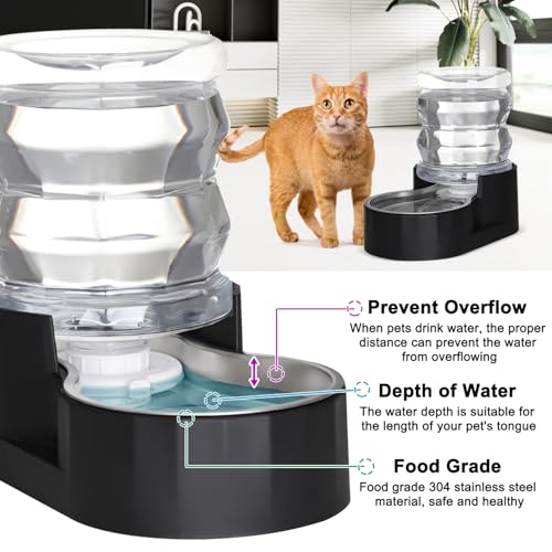 4L Gravity Cat Water Dispenser (4L / Dark Black)