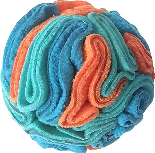 Hide n Seek Snuffle Balls Nosework Toy for Dogs (Blue/Orange / Large 6")