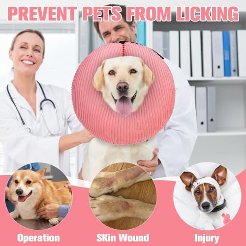 Inflatable Dog Cone Collar (Pink / L(Neck: 16"-18" | Diameter: 19.4"))