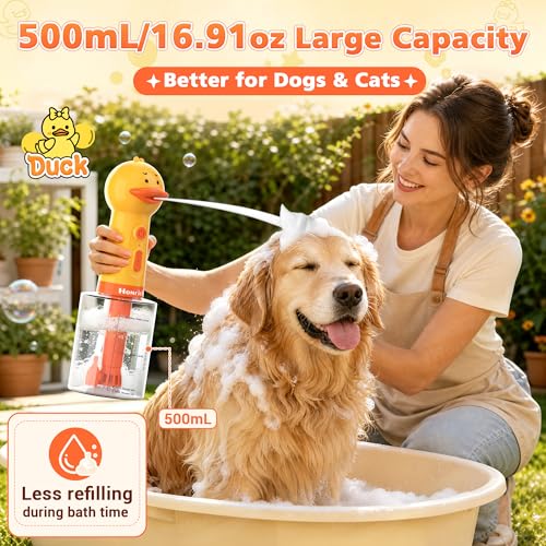 500ml Dog Shampoo Dispenser with Brush (500ml Duck)