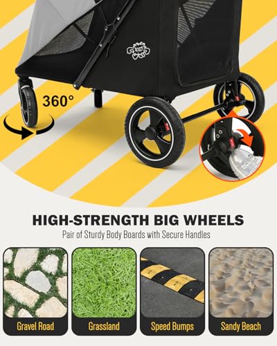 Dog Stroller for Large & Medium Dogs (Large_Walk In)