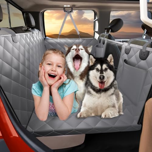 Dog Truck Seat Cover for Back Seat (XL - For Full Size Truck / Full Size SUV / Grey)