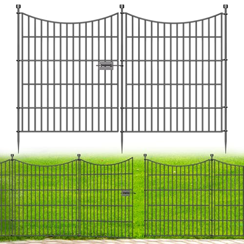 No Dig Dog Fence Outdoor for Yard with Gate (32 in(H) X 35.4 ft(L))