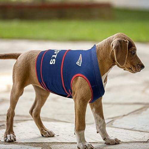 NFL New England Patriots Dog Anxiety Shirt Calming Soothing Solution Vest for Dogs Cats with Anxiety (New England Patriots / Small)