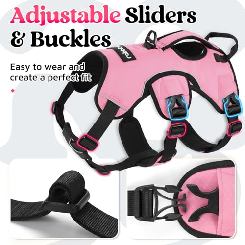 Escape Proof Dog Harness for Large (Pink / Large)