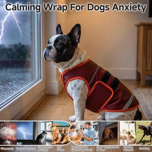 Dog Anxiety Vest (Red / M(Chest: 24.4 inch))