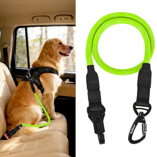 Dog Seat Belt for Car (Green / 1 Pack)