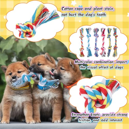 100 Pcs Knot Rope Dog Toys Multi Color