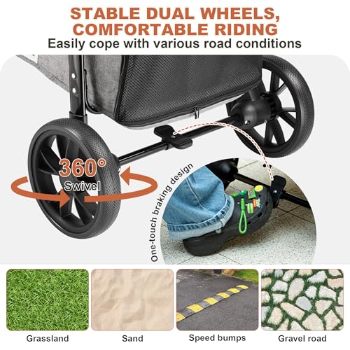 Medium Dog Stroller (Grey)