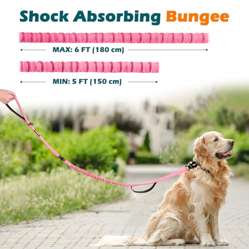 Heavy Duty Tactical Dog Leash (Pink)