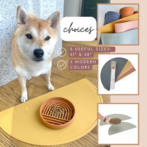 Silicone Dog Food Mat (Honey / Large)