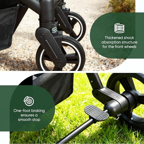 3-in-1 Foldable Pet Stroller for Dogs/Cats (Black / Single)