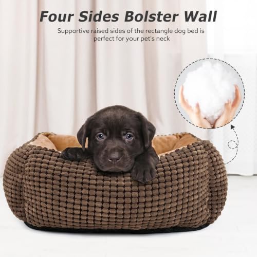 Large Dog Bed for Large Medium Small Dogs (Coffee / L(30’’x 24’’x 9’’))