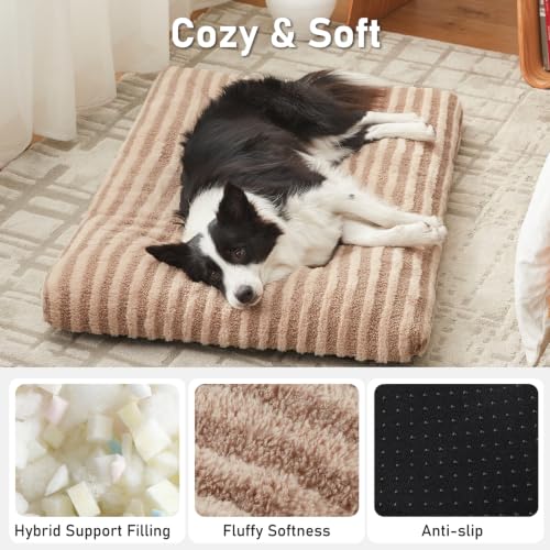 Washable Dog Bed Medium Size Dogs (Brown / 29.0"l x 21.0"w x 3"th)