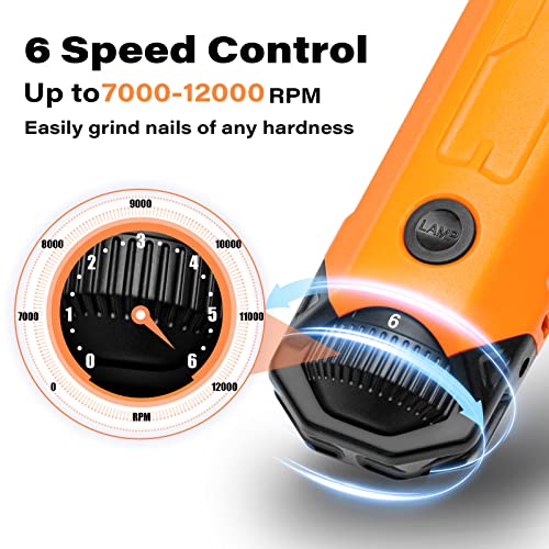 6 Speed Dog Nail Grinder (C-Orange)