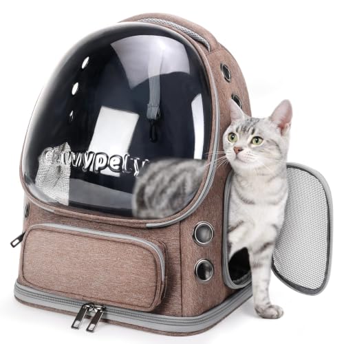 Cat Backpack Carrier Large Space Bubble Backpack up to 12lbs Khaki (Khaki)