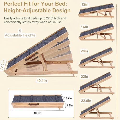 Foldable Wooden Dog Ramp Wooden Dog Ramp for Bed