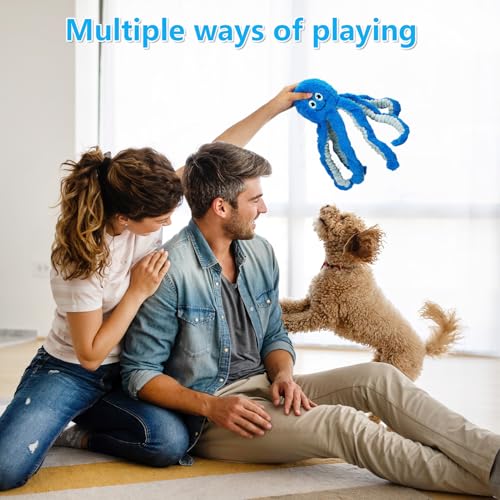 Dog Toys with Crinkle Paper (Blue)