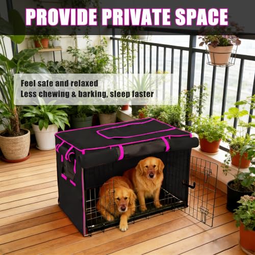 42 Inch Black Dog Crate Cover (42.0"L x 28.0"W x 30.0"H / Black)