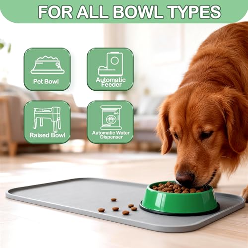Waterproof Silicone Pet Feeding Mat (Grey)