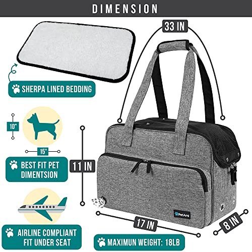 Small Dog Purse Carrier (Heather Gray)