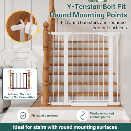 27 36.6 in Wide x 35.5 in High Extra Tall Baby Gate (White / 27-36.6"W x 35.5"H)