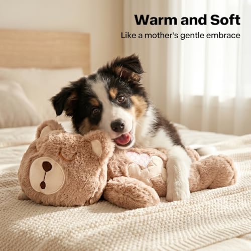 Heartbeat Dog Toy for Puppy Anxiety with Rechargeable Heartbeat