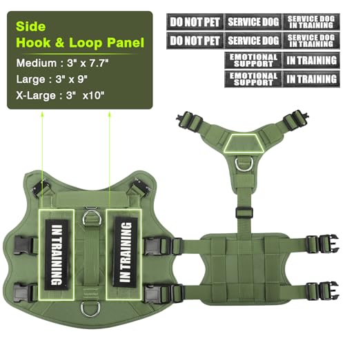 Service Dog Vest Harness for Medium Dog (Medium / Green)