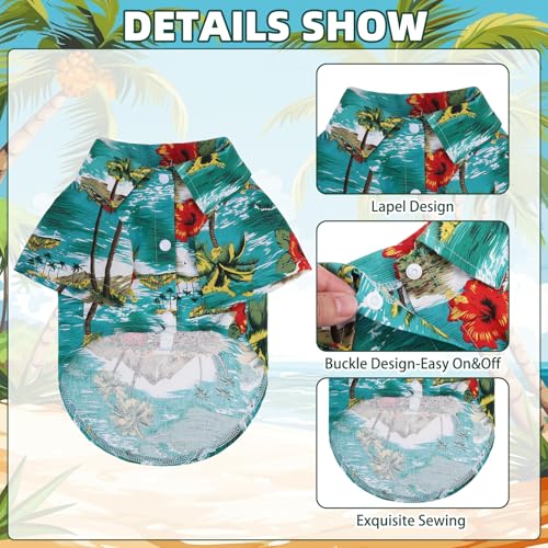 Dog Hawaiian Shirt (Medium / Hawaiian Green)