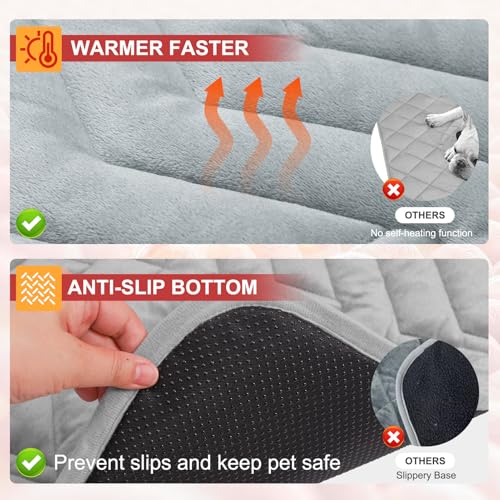 Self Warming Cat Mat (Light Grey / 20.0"L x 16.0"W x 0.2"Th)