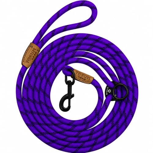 12ft No Pull No Choke Leash Long Rope Dog Leash (12 Ft / PURPLE)
