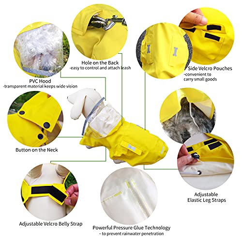 Waterproof Dog Raincoat (Yellow / Small)