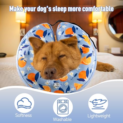 Inflatable Dog Cone (L / Orange)