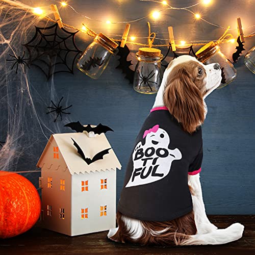 5 Pcs Halloween Dog Shirts Pet Costume Printed (Medium)