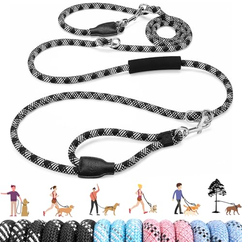 Hands Free Dog Leash (Black Diagonal Stripe)
