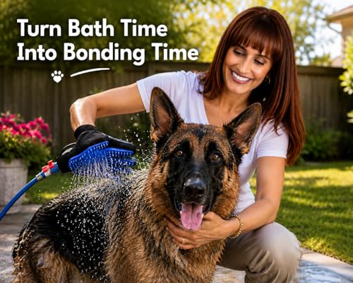 Dog Bath Glove & Sprayer