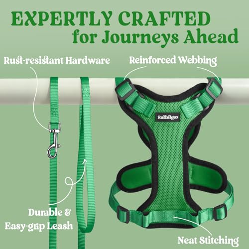 Cat Harness and Leash Set (S / Grass Green)