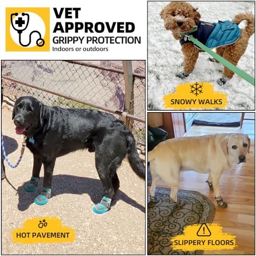 Dog Shoes for Dogs (Black / Width 2.55 in)