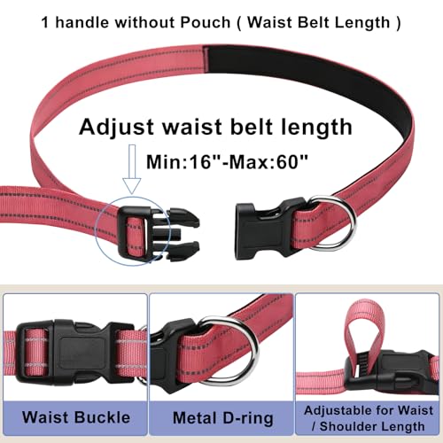 Bungee Dog Leash (Pink / 4.6-7.3FT)