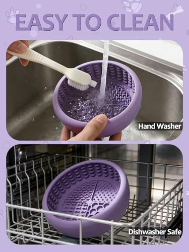 Dog Lick Bowl for Large Dogs (Purple / Large)