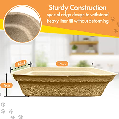 Disposable Litter Boxes (Brown / Large 6-Pack)