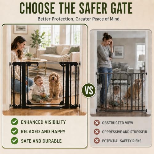 Clear Acrylic Baby Gate 29.52 (Black / 29.52-37.79"W)