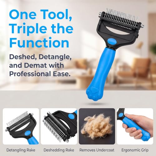 Deshedding Dog Brush (Black)