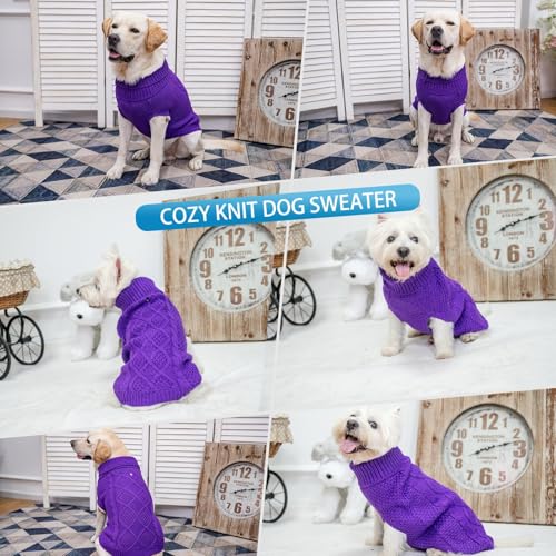 Turtleneck Dog Sweater (X-Small / Purple)